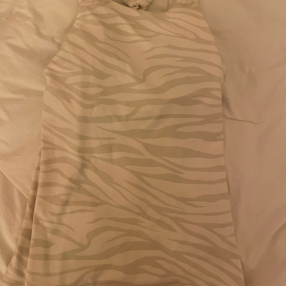 Old Navy Beige Zebra Print Tank Top